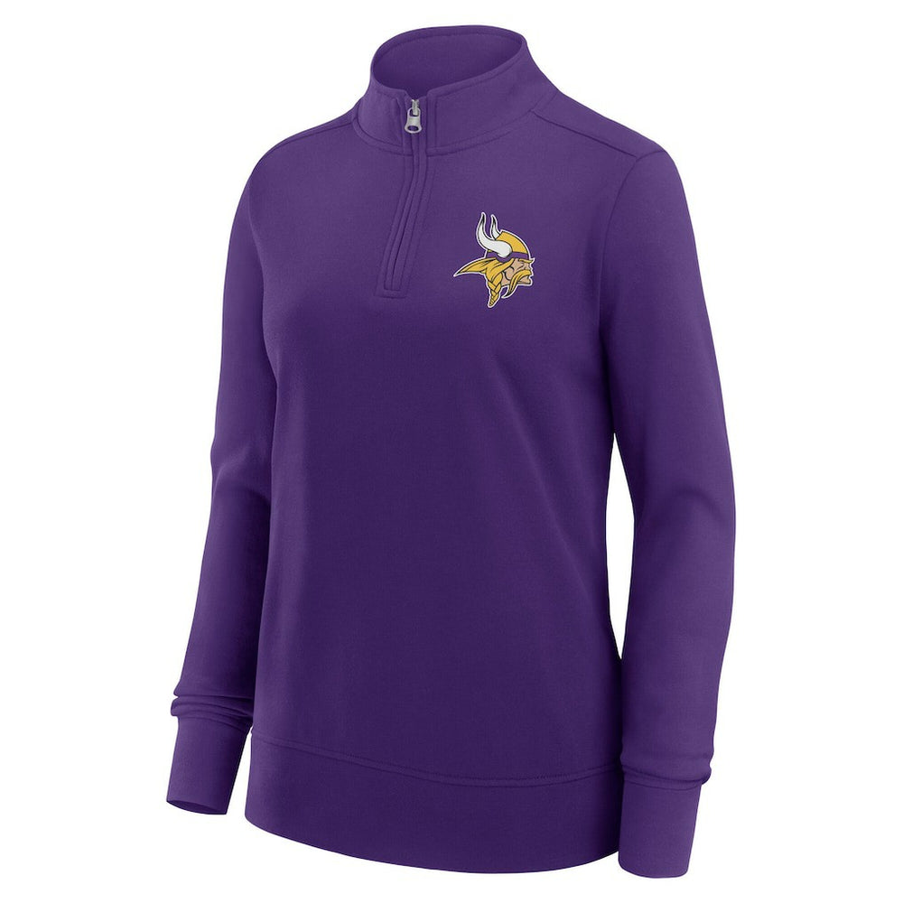 Minnesota Vikings Logo Athletic Women's Velocity Quarter-Zip Jacket - Purple for sale