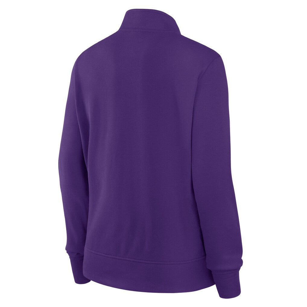 Minnesota Vikings Logo Athletic Women's Velocity Quarter-Zip Jacket - Purple for sale