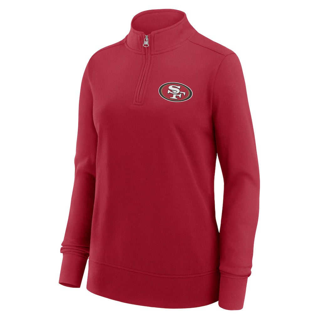San Francisco 49ers Logo Athletic Women's Velocity Quarter-Zip Jacket - Scarlet cheap