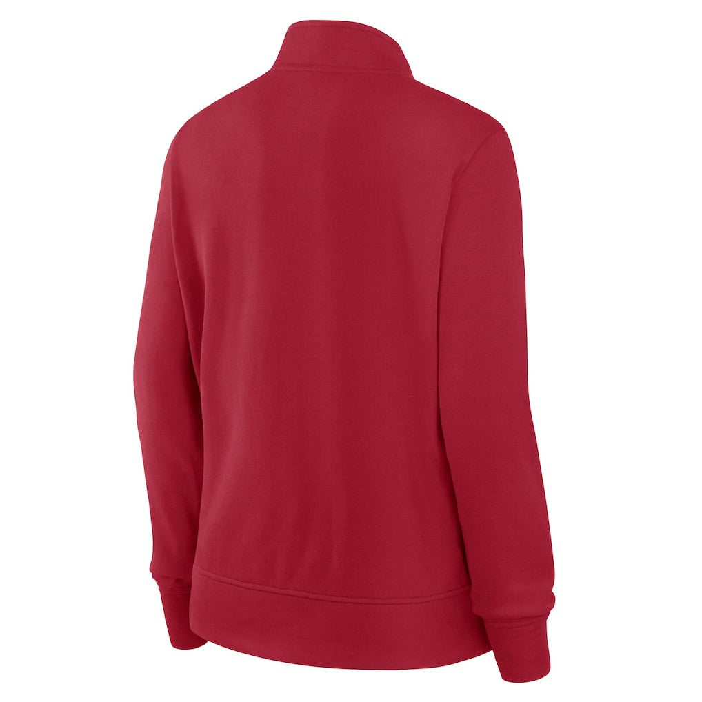 San Francisco 49ers Logo Athletic Women's Velocity Quarter-Zip Jacket - Scarlet cheap