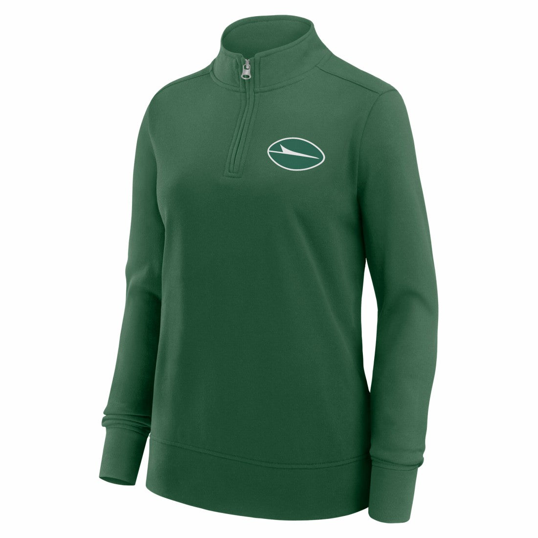 New York Jets Logo Athletic Women's Velocity Quarter-Zip Jacket - Green discount