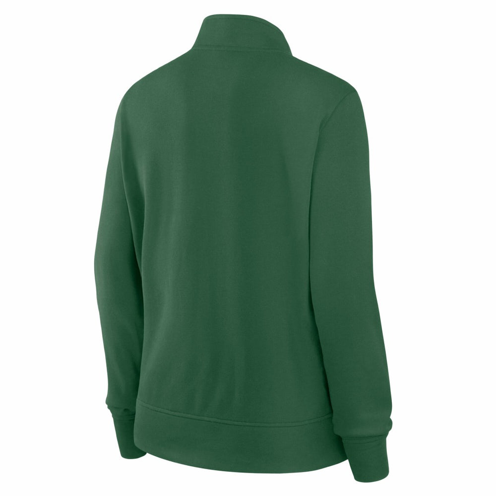New York Jets Logo Athletic Women's Velocity Quarter-Zip Jacket - Green discount