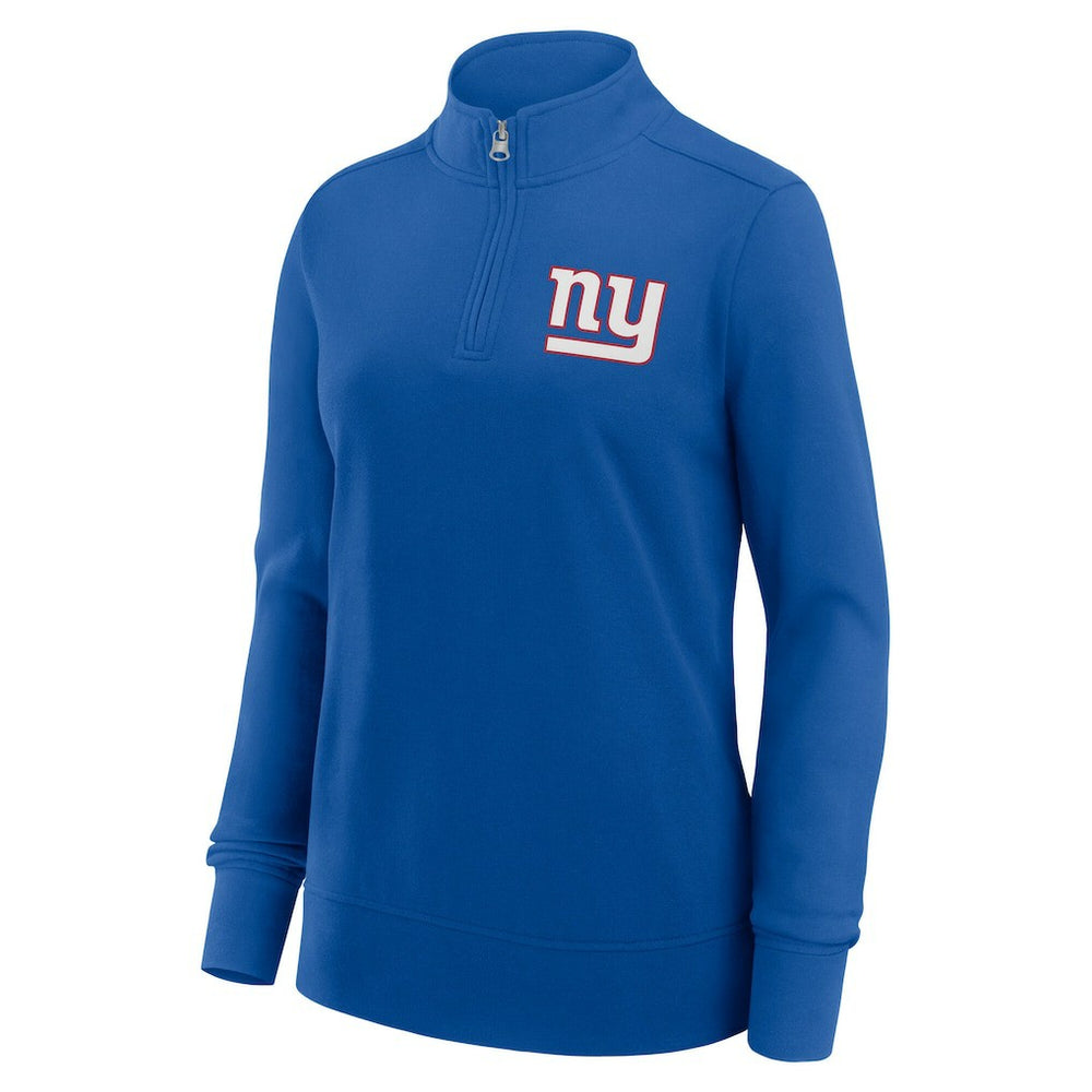 New York Giants Logo Athletic Women's Velocity Quarter-Zip Jacket - Royal cheap
