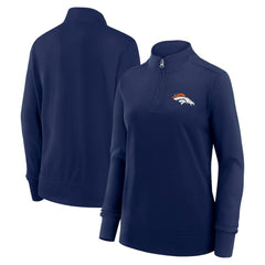 Denver Broncos Logo Athletic Women's Velocity Quarter-Zip Jacket - Navy on sale