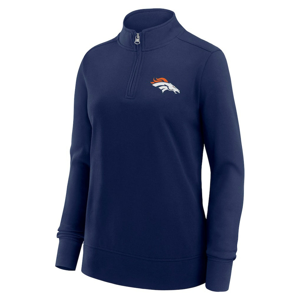 Denver Broncos Logo Athletic Women's Velocity Quarter-Zip Jacket - Navy on sale