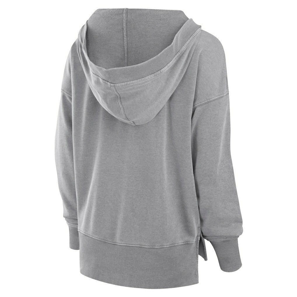 Cleveland Browns Women's Initiative Snow Wash French Terry V-Neck Pullover Hoodie - Heather Gray discount