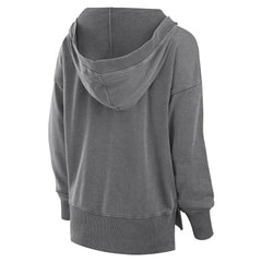 Minnesota Vikings Women's Initiative Snow Wash French Terry V-Neck Pullover Hoodie - Heather Charcoal for sale