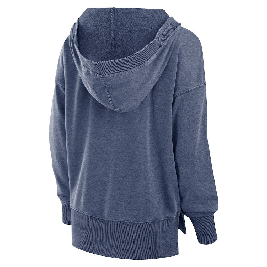Seattle Seahawks Women's Initiative Snow Wash French Terry V-Neck Pullover Hoodie - Heather College Navy online