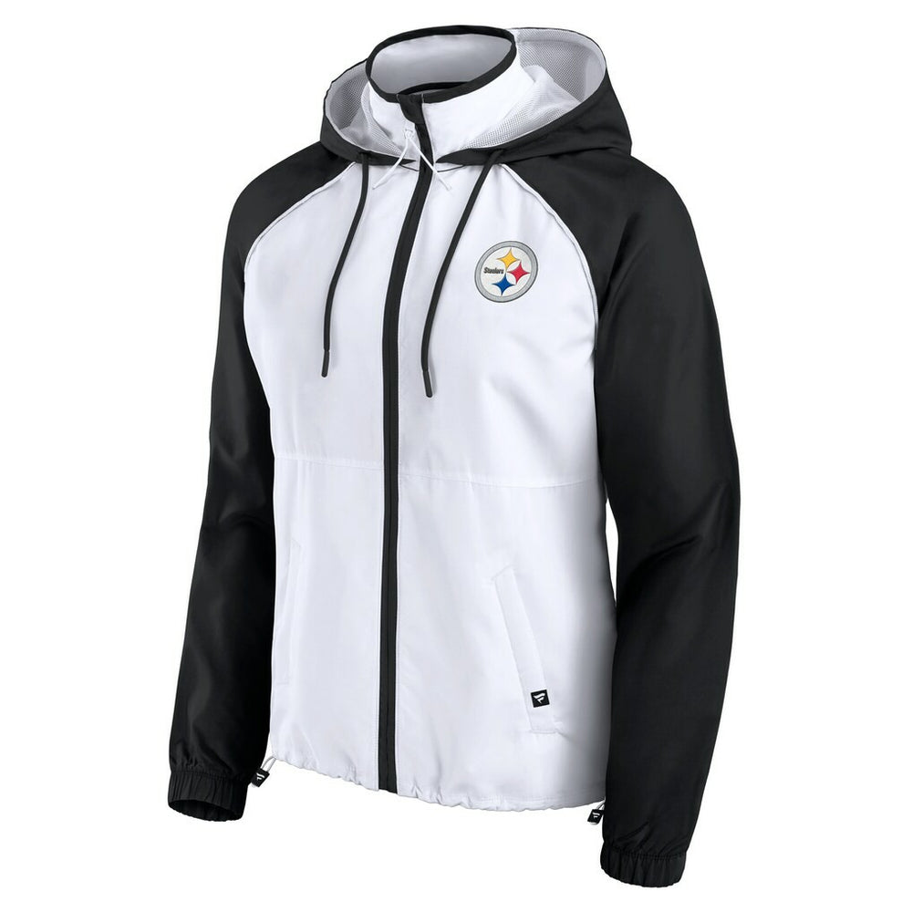 Pittsburgh Steelers Women's Full-Zip Anorak Hoodie Jacket - White sale