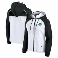 New York Jets Women's Full-Zip Anorak Hoodie Jacket - White on sale