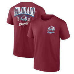 Colorado Avalanche Logo Athletic Never Over T-Shirt - Burgundy T-shirts