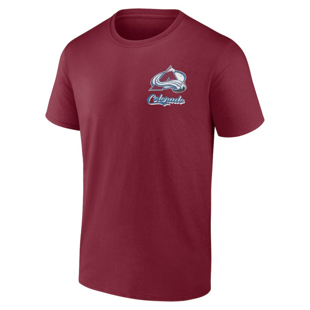 Colorado Avalanche Logo Athletic Never Over T-Shirt - Burgundy T-shirts