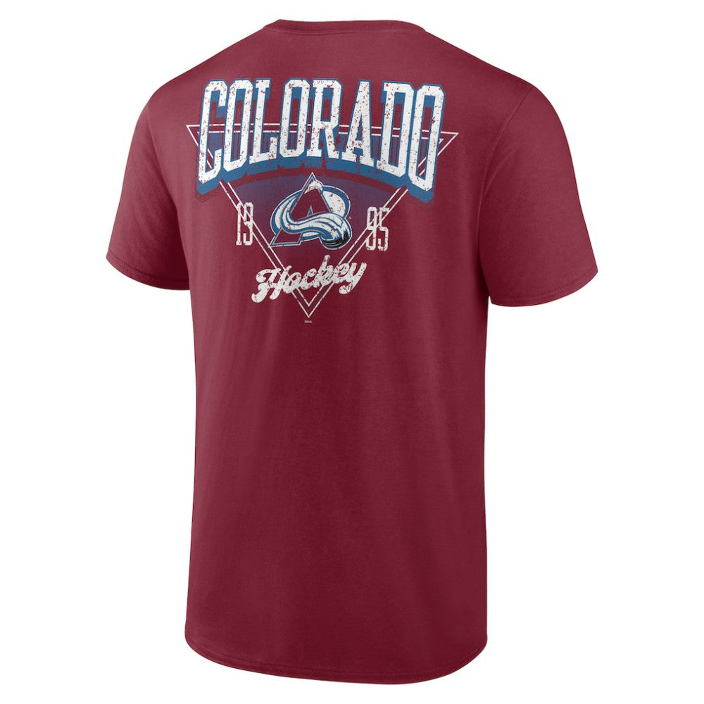 Colorado Avalanche Logo Athletic Never Over T-Shirt - Burgundy T-shirts