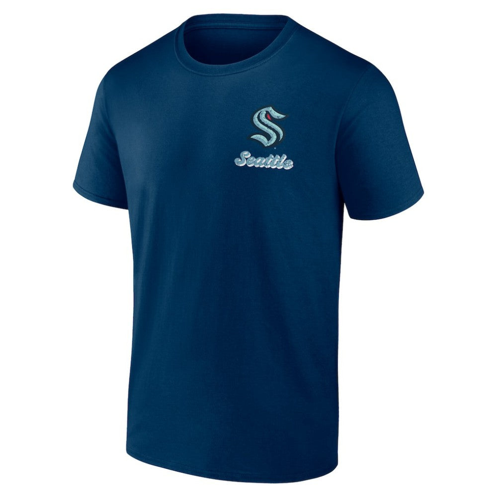 Seattle Kraken Logo Athletic Never Over T-Shirt - Navy T-shirts