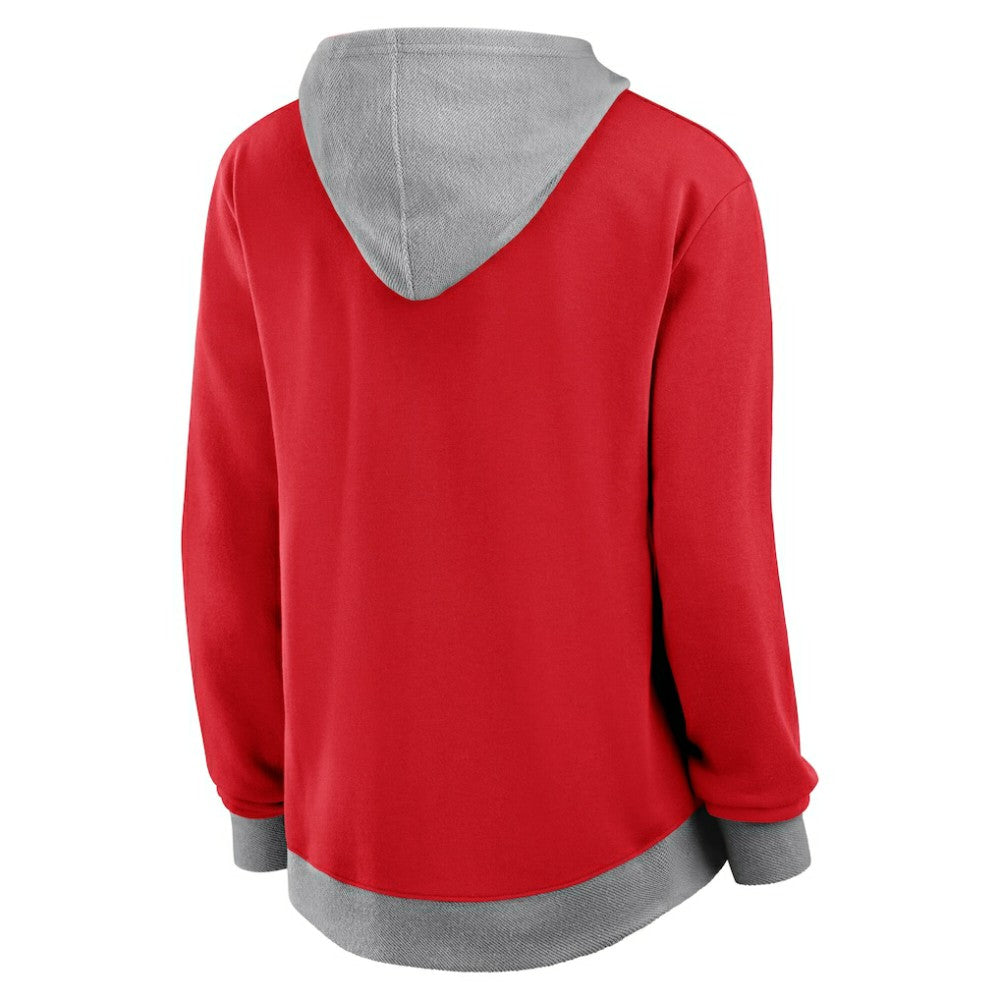Detroit Red Wings Logo Athletic Women's Hit It French Terry Full-Zip Hoodie - Red Hoodies