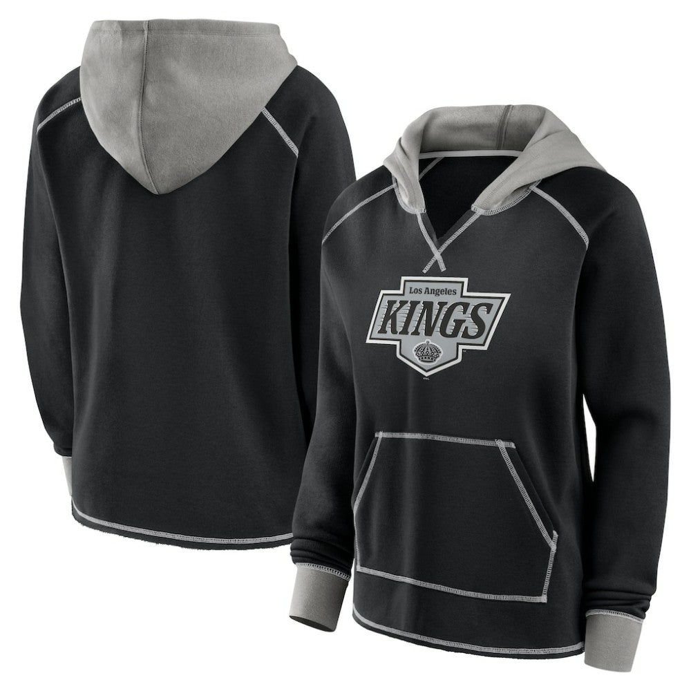 Los Angeles Kings Logo Athletic Women's Hit It French Terry Full-Zip Hoodie - Black Hoodies