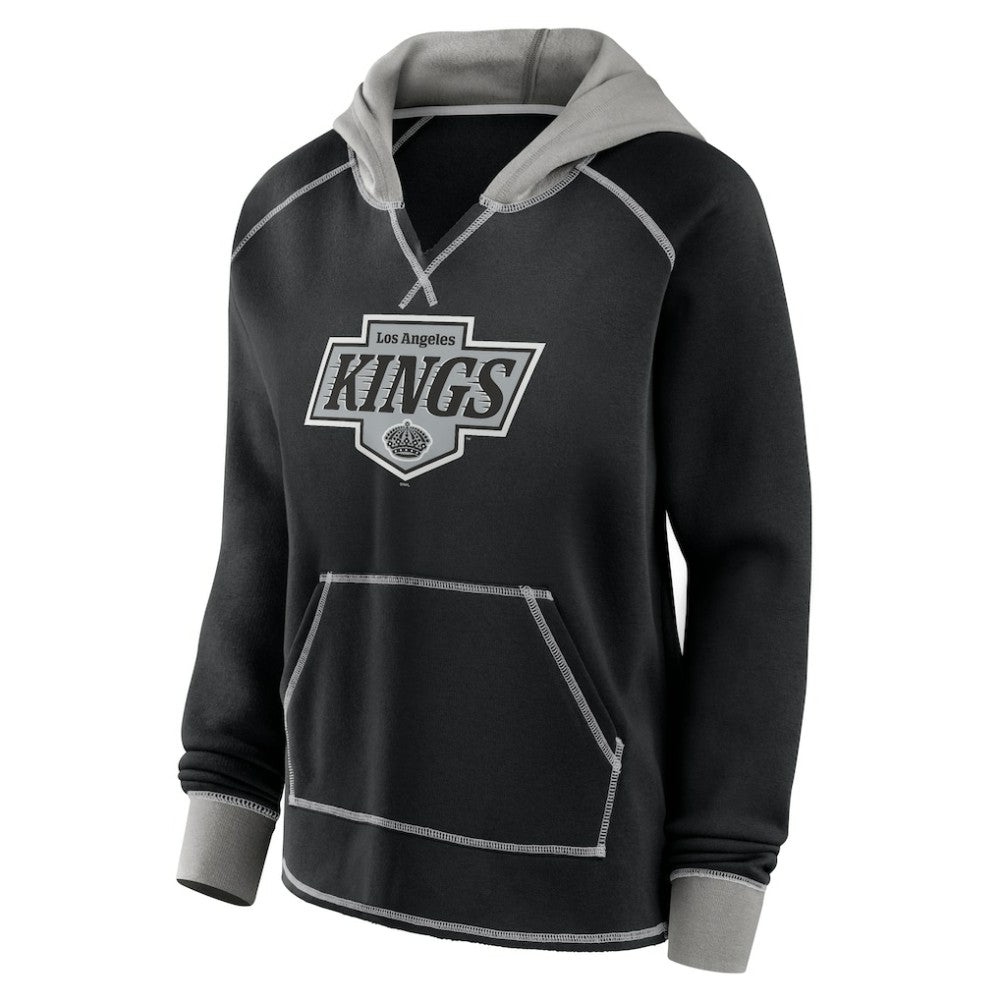 Los Angeles Kings Logo Athletic Women's Hit It French Terry Full-Zip Hoodie - Black Hoodies