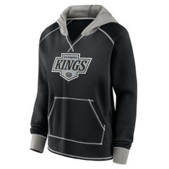 Los Angeles Kings Logo Athletic Women's Hit It French Terry Full-Zip Hoodie - Black Hoodies