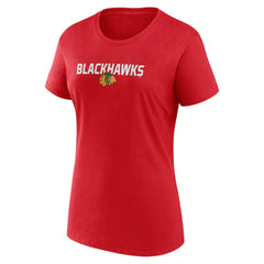 Chicago Blackhawks Logo Athletic Women's Launch Scoop Neck T-Shirt - Red T-shirts