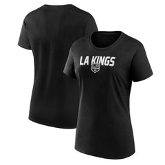 Los Angeles Kings Logo Athletic Women's Launch Scoop Neck T-Shirt - Black T-shirts