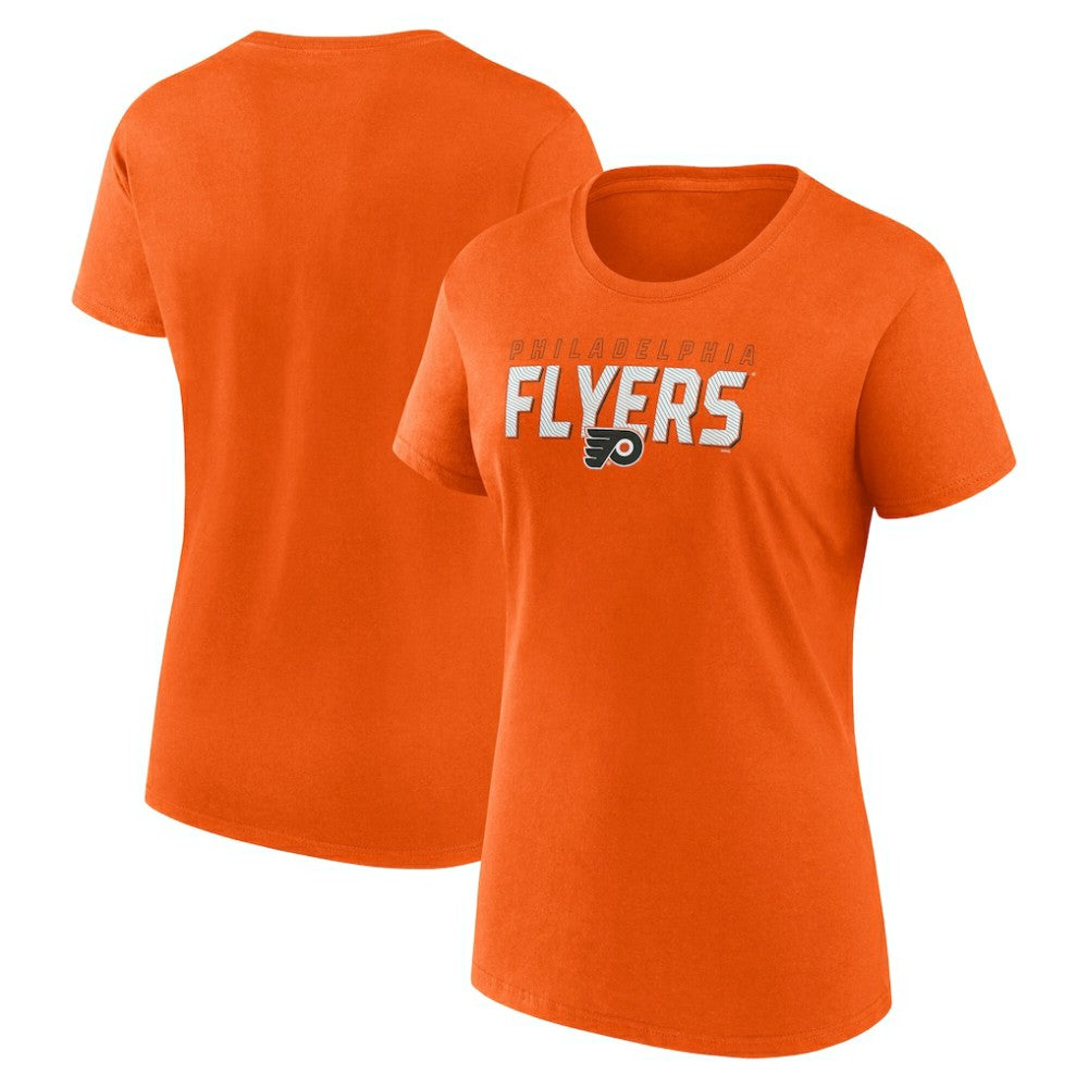 Philadelphia Flyers Logo Athletic Women's Launch Scoop Neck T-Shirt - Orange T-shirts