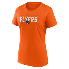 Philadelphia Flyers Logo Athletic Women's Launch Scoop Neck T-Shirt - Orange T-shirts