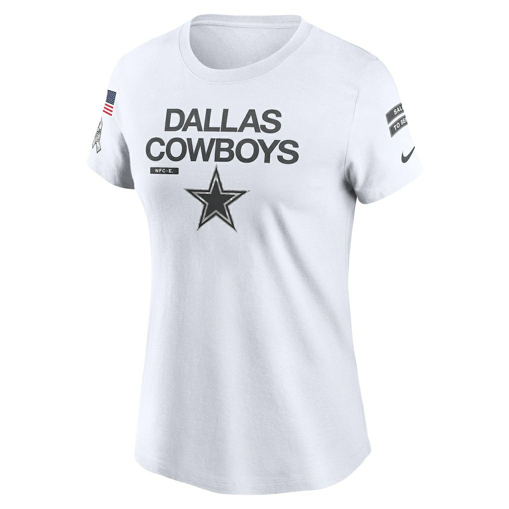 Dallas Cowboys Women's 2024 Salute To Service Legend Performance T-Shirt - White on sale