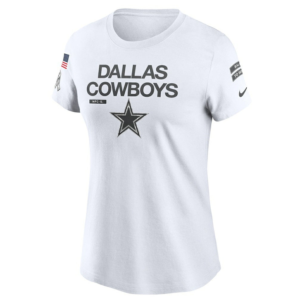 Dallas Cowboys Women's 2024 Salute To Service Legend Performance T-Shirt - White on sale