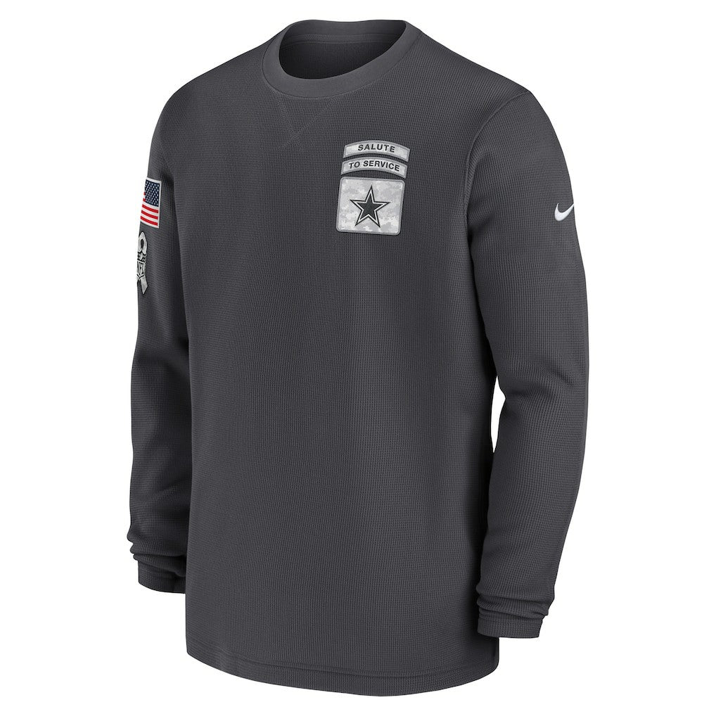 Dallas Cowboys 2024 Salute To Service Long Sleeve T-Shirt - Anthracite for sale