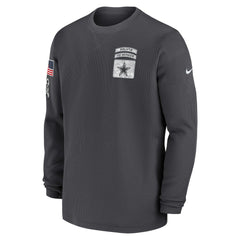 Dallas Cowboys 2024 Salute To Service Long Sleeve T-Shirt - Anthracite for sale