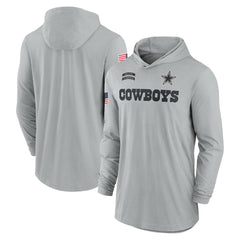 Dallas Cowboys 2024 Salute to Service Lightweight Dri-FIT Long Sleeve Hoodie T-Shirt - Gray outlet
