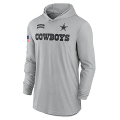 Dallas Cowboys 2024 Salute to Service Lightweight Dri-FIT Long Sleeve Hoodie T-Shirt - Gray outlet