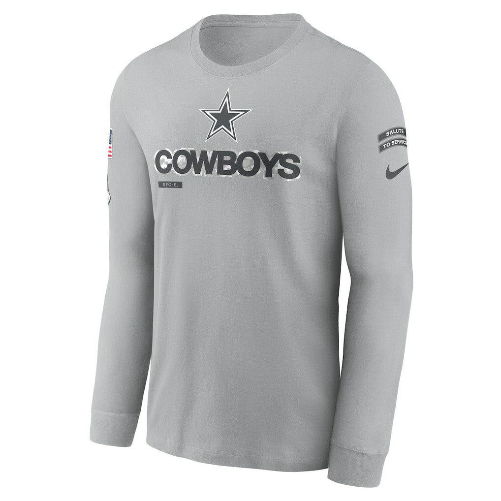 Dallas Cowboys 2024 Salute To Service Long Sleeve T-Shirt - Gray for sale