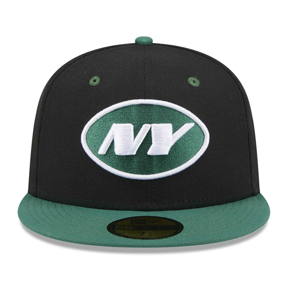 New York Jets New Era Flipside 2Tone 59FIFTY Fitted Hat - Black/Green outlet