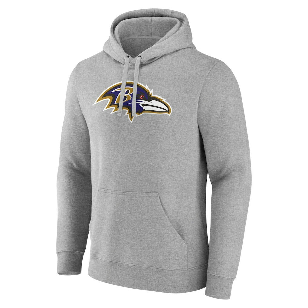 Zay Flowers Baltimore Ravens Icon Player Name & Number Pullover Hoodie - Gray cheap