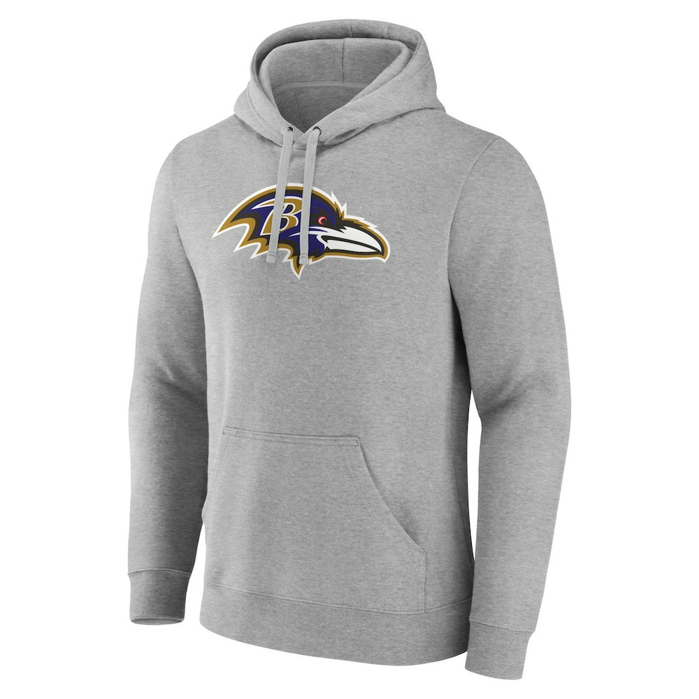 Zay Flowers Baltimore Ravens Icon Player Name & Number Pullover Hoodie - Gray cheap