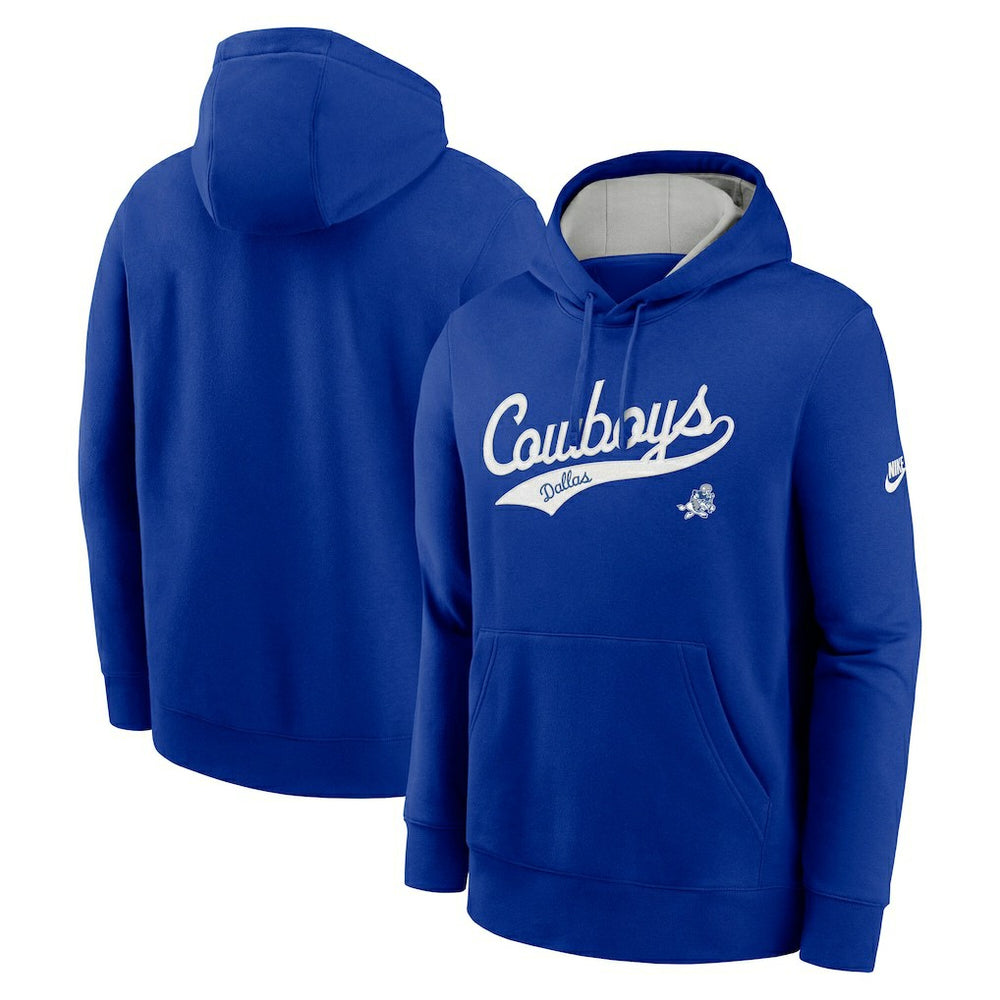 Dallas Cowboys Rewind Club Logo Pullover Hoodie - Royal for sale