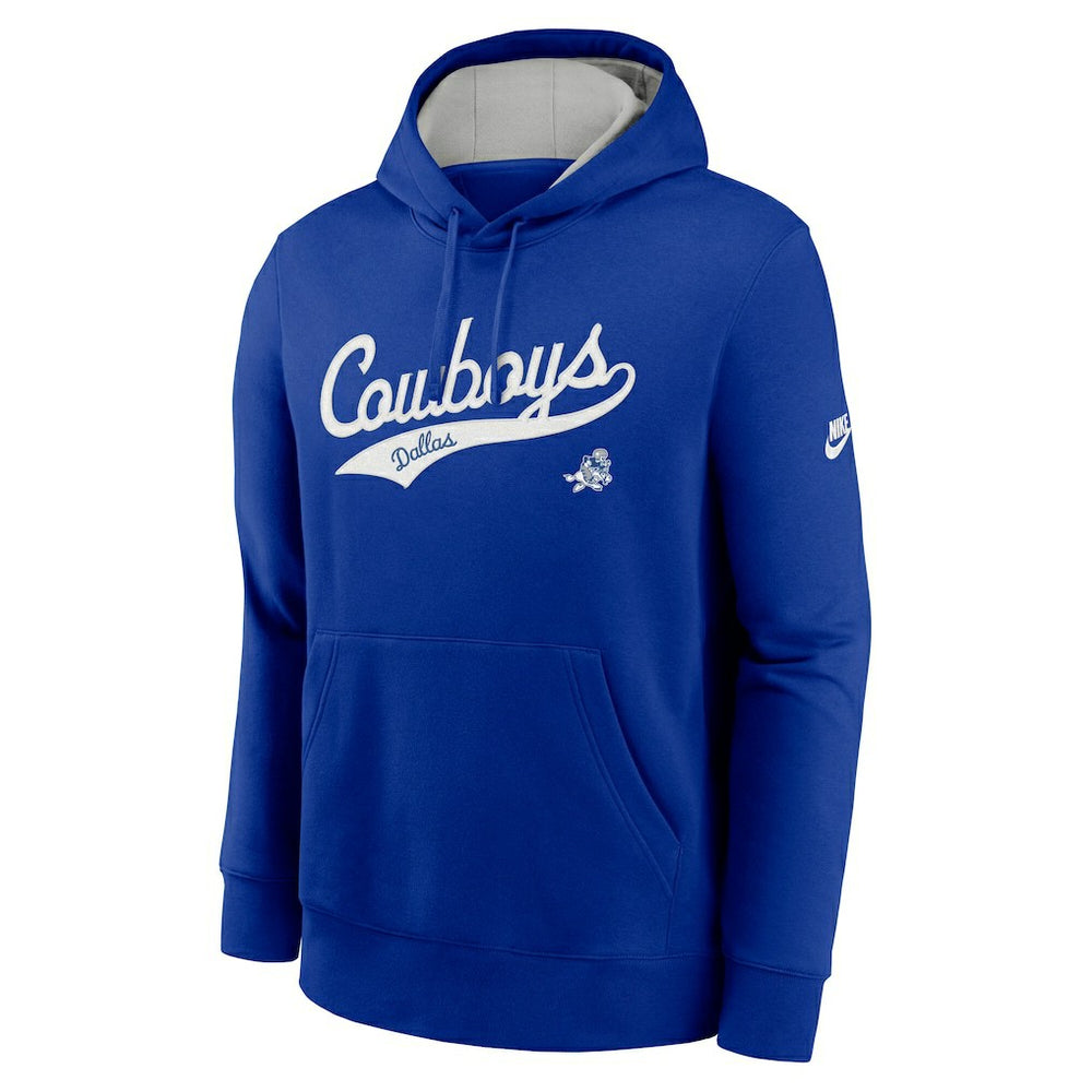 Dallas Cowboys Rewind Club Logo Pullover Hoodie - Royal for sale