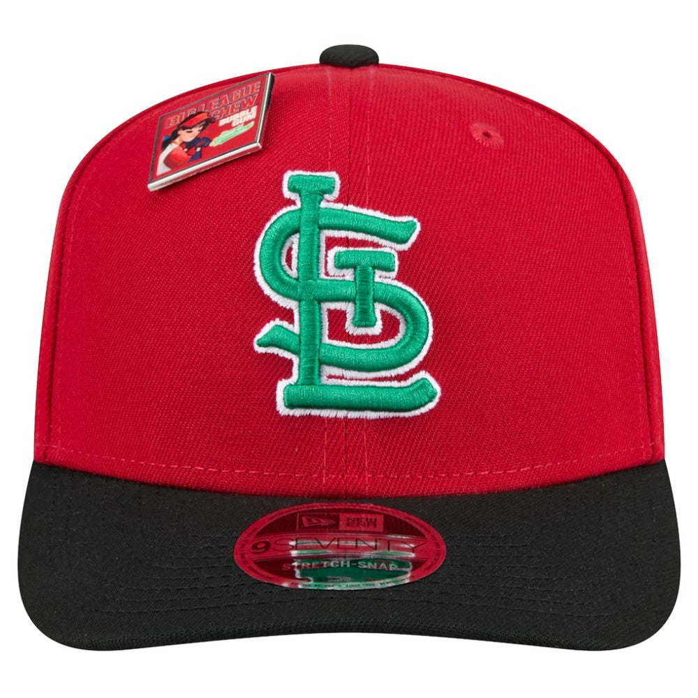St. Louis Cardinals 2024 Big League Chew Flavor Pack 9SEVENTY Adjustable Hat Red/Black