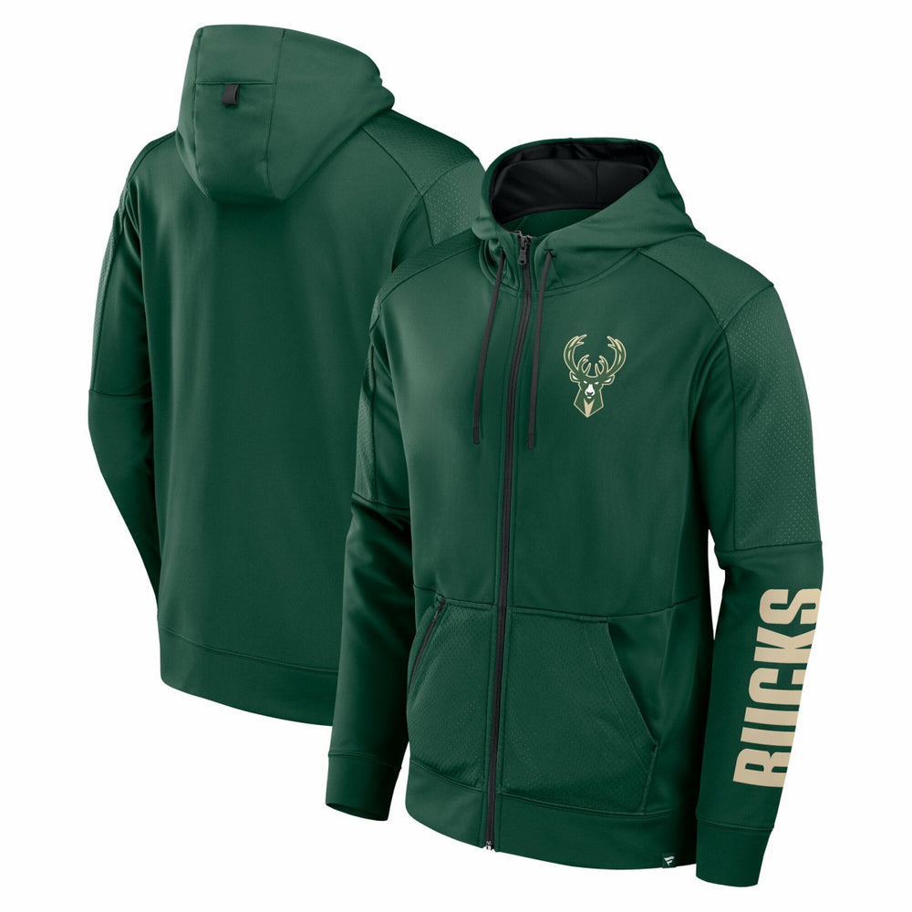 Milwaukee Bucks Baller Defender Performance Full-Zip Hoodie - Hunter Green shop