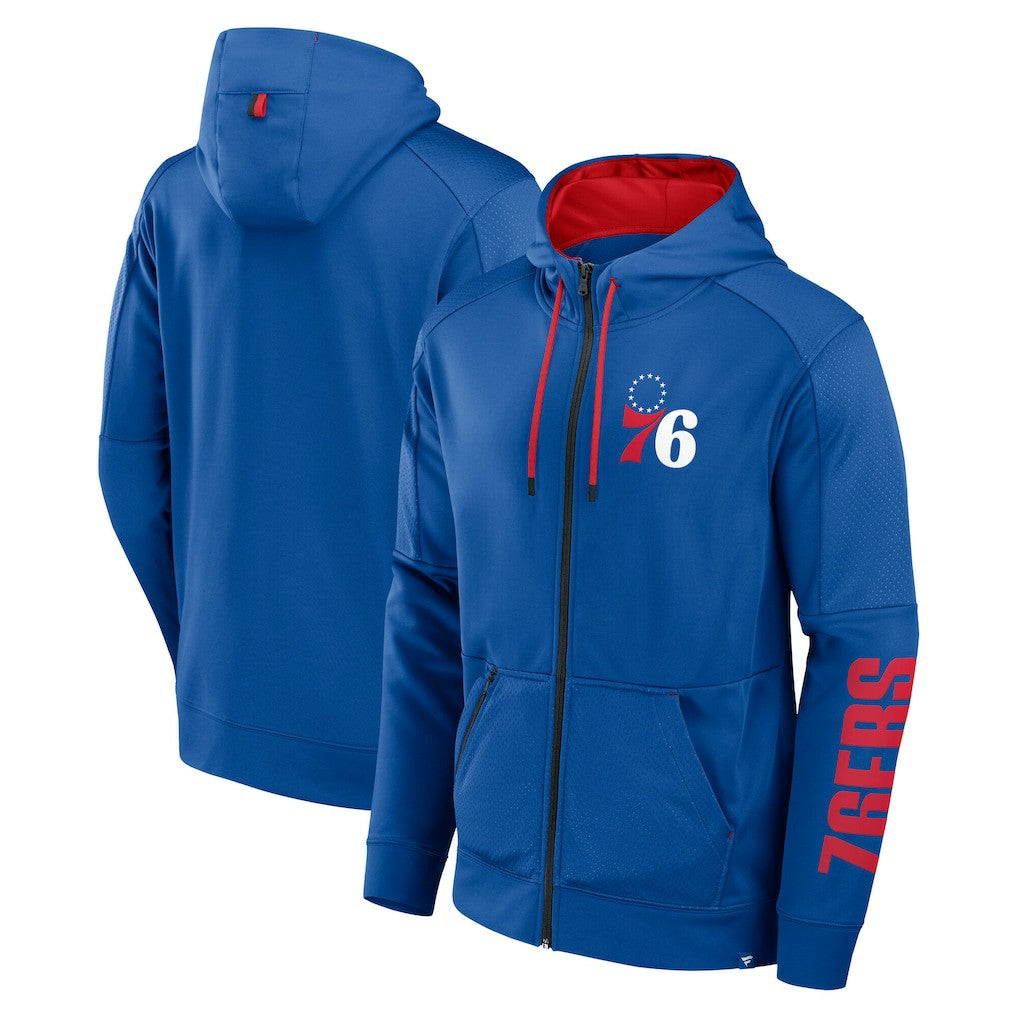 Philadelphia 76ers Baller Defender Performance Full-Zip Hoodie - Royal shop