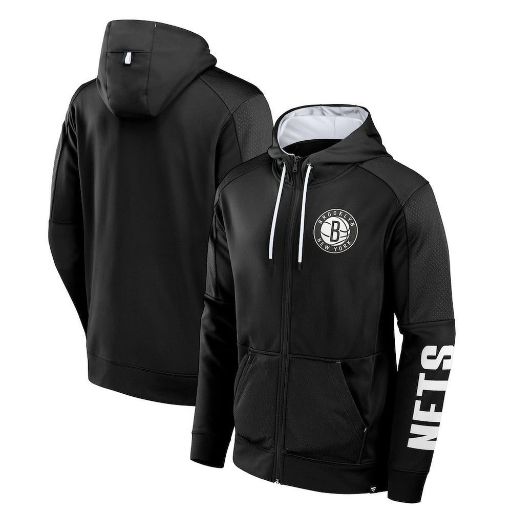 Brooklyn Nets Baller Defender Performance Full-Zip Hoodie - Black discount