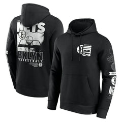 Brooklyn Nets Game Time Crossover Pullover Hoodie - Black on sale