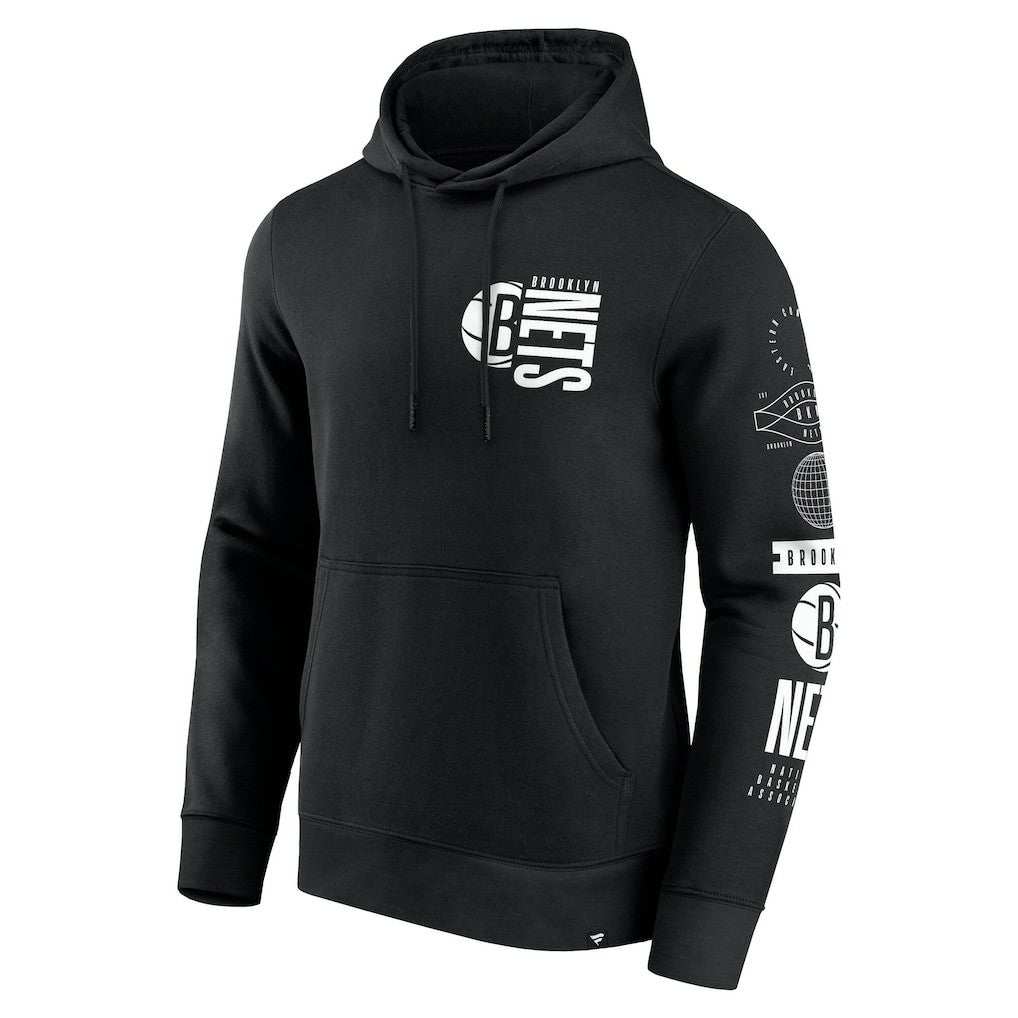 Brooklyn Nets Game Time Crossover Pullover Hoodie - Black on sale