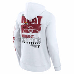 Miami Heat Game Time Crossover Pullover Hoodie - White outlet