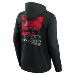 Portland Trail Blazers Game Time Crossover Pullover Hoodie - Black cheap