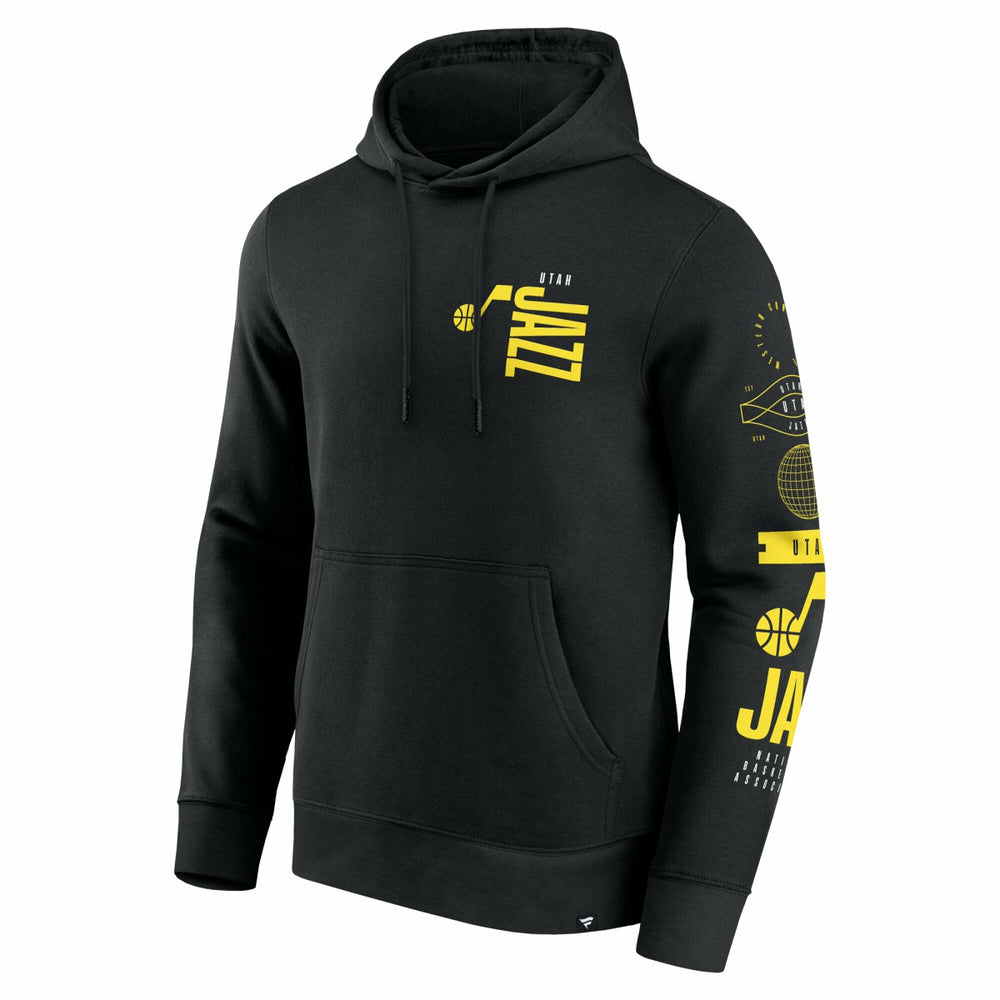 Utah Jazz Game Time Crossover Pullover Hoodie - Black online