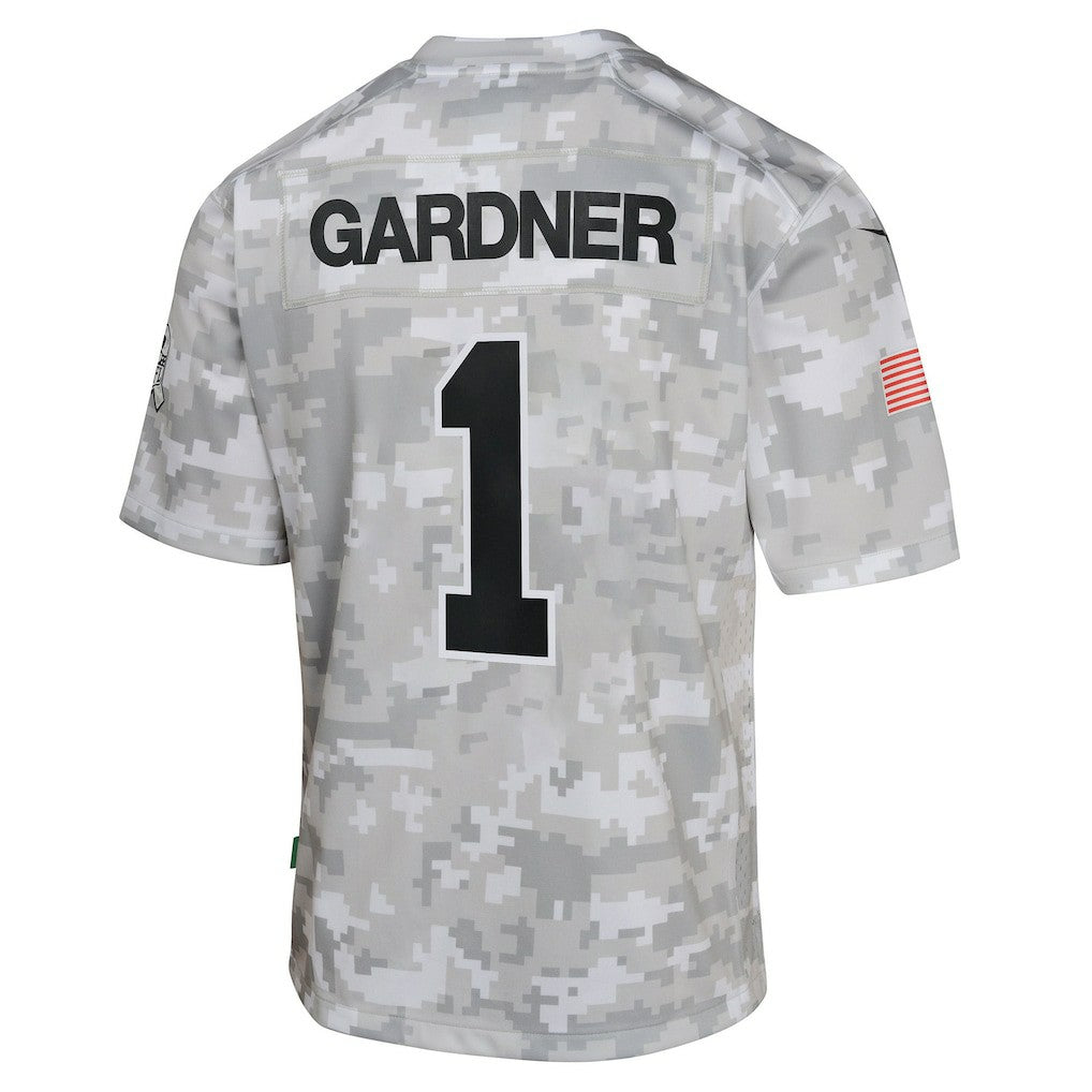 Sauce Gardner New York Jets Youth 2024 Salute to Service Game Jersey - Arctic Camo online