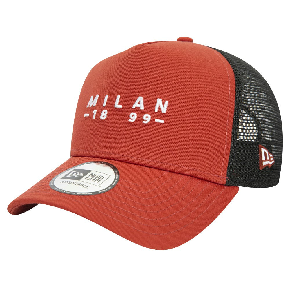 AC Milan New Era 9FORTY A-Frame Trucker Adjustable Hat - Brown on sale