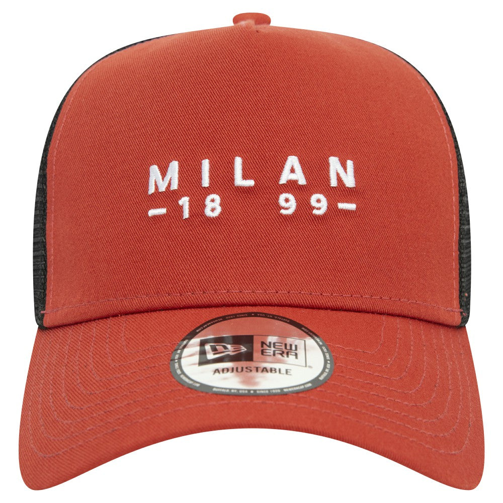 AC Milan New Era 9FORTY A-Frame Trucker Adjustable Hat - Brown on sale